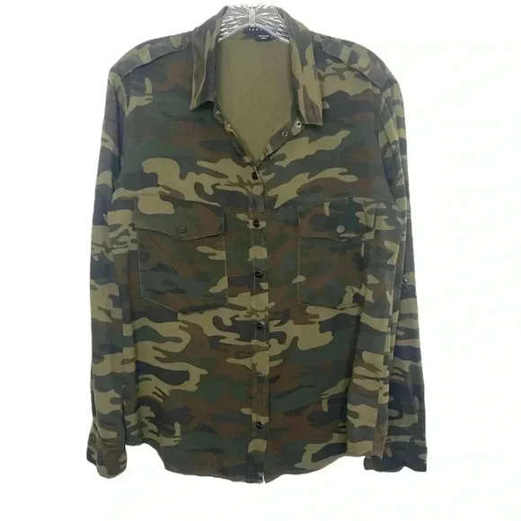 Sanctuary Camo Boyfriend Shirt Button Down - Picture 1 of 5